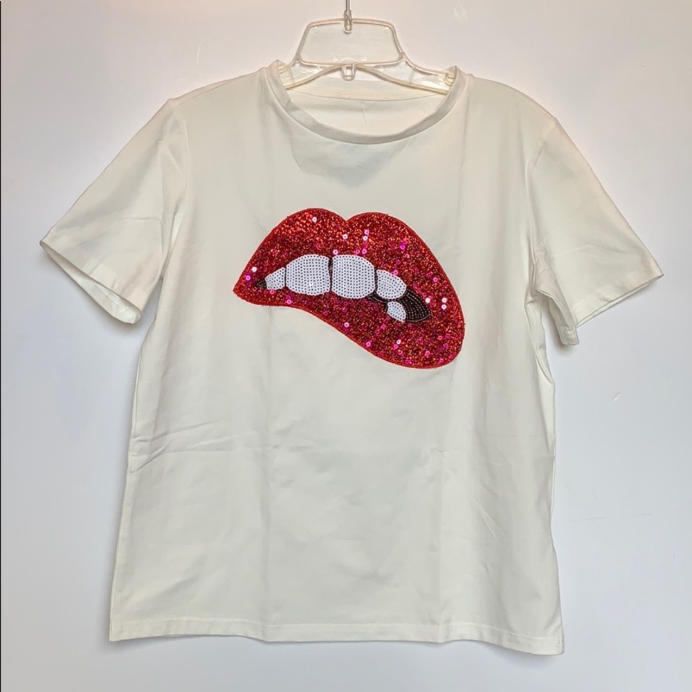 NEW! Sequin Lip T-Shirt